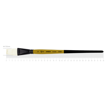 Кисть щетина плоская Rosa Amber 2306F №12 длинная ручка