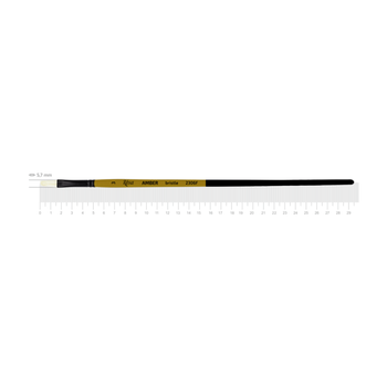 Кисть щетина плоская Rosa Amber 2306F №3 длинная ручка