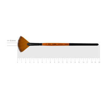 Кисть синтетика веерная Rosa Flame 1368FN №4 короткая ручка
