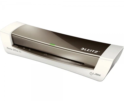 Ламінатор A4, Leitz iLAM Home Office A4, White/Black, 125 мкм, гарячі вали, фото ламінування, автовимкнення, 370 x 128 x 76 мм, 1,37 кг (7368-00-89)