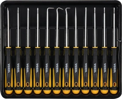 Набор отверток и крючков прецизионных VOREL L= 165 мм SL PH TORX Cr-V 12 шт (64555_v)
