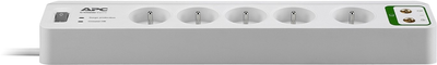 Мережевий фільтр APC Essential SurgeArrest 5 розеток із захистом коаксіального кабелю White (PM5V-FR)