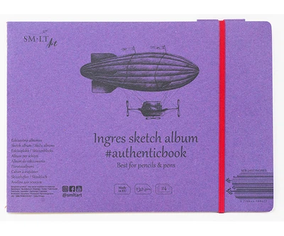 Блокнот для графики Smiltainis Authentic Ingres А5 (24.5х17.6см) 130 г/м2 24 листа (5EB-24ST/INGRE)