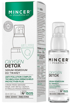 Serum-remedium do twarzy Mincer Pharma Oxygen Detox No.1505 30 ml (5902557262410)