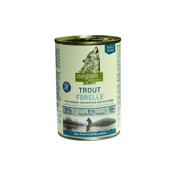 Консервированный корм Isegrim Trout with Parsnip, Cranberries & Wild Herbs Форель с пастернаком, клюквой и дикими травами для собак 800 г (95723)