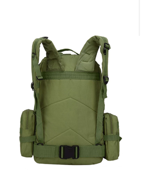 Рюкзак модульний Defense Pack Assembly 50L Olive з відстібними підсумками, з міцного матеріалу Nylon 600D
