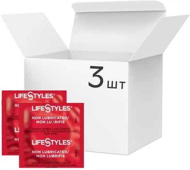 Презервативи Lifestyles Non Lubricated Без змазки 3 шт (ROZ6400229587)