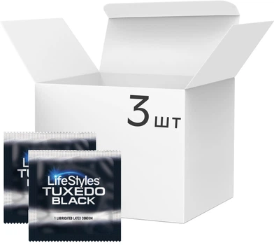 Презервативи Lifestyles Tuxedo Чорні 3 шт (ROZ6400229589)
