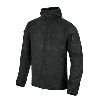 Куртка Helikon-Tex Alpha Hoodie - Grid Fleece, Black L/Regular (BL-ALH-FG-01)