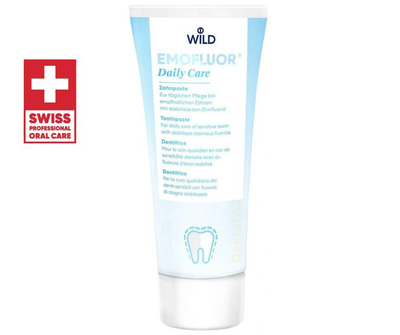 Зубная паста Dr. Wild Emofluor DAILY CARE 75 мл |Для ежедневного ухода! Без SLS с фтором 1000 ppm