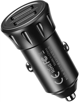 Автомобільний зарядний пристрій Remax Vanguard Series 2 x USB 2.4 A Black (RCC236)