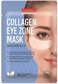 Набор тканевых патчей под глаза Purederm Collagen Eye Zone Mask 30 шт