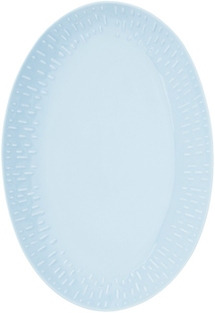 Danie owalne Aida Life in Colour Confetti Aqua z reliefową porcelaną 36 x 25.5 cm (5709554134548)