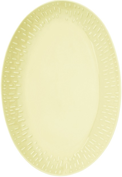 Тарілка овальна Aida Life in Colour Confetti Lemon з рельєфною порцеляною 36 x 25.5 см (5709554133145)