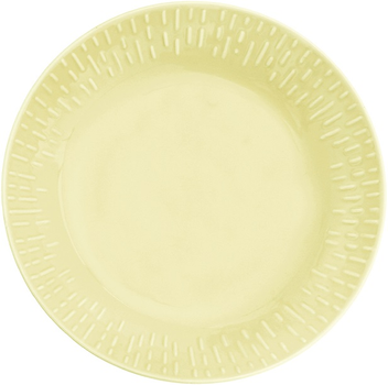 Talerz obiadowy Aida Life in Colour Confetti Lemon z reliefową porcelaną 24 cm (5709554133060)