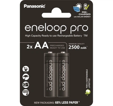 Аккумулятор Panasonic eneloop Pro AA 2500 мАч Ni-MH 2 шт (BK-3HCDE