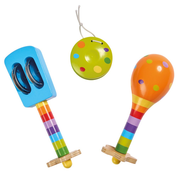 Набір дерев'яних інструментів Simba Eichhorn Rattle + Castanet + Maracas (4003046004922)