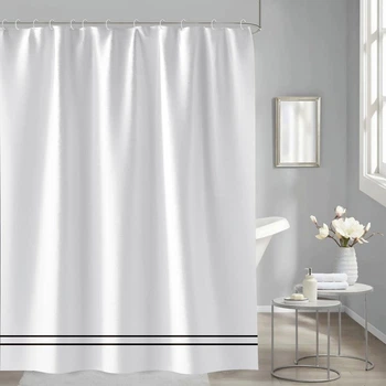 Шторка для ванной комнаты с кольцами Trento White 200х240