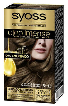 Стійка фарба для волосся Syoss Oleo Intense Permanent Hair Colour без аміаку 5 - 10 Frosty Brown 115 мл (8410436328982)