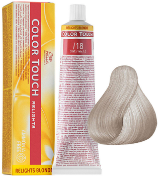 Напівстійка безаміачна фарба Wella Color Touch Relights Blonde - 18 Ash Pearl 60 мл (8005610528328)