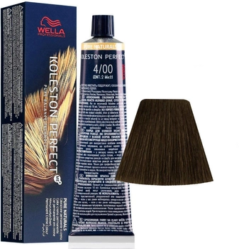 Стійка фарба для волосся Wella Koleston Perfect Me + Pure Naturals 4 - 00 Natural Medium Brown 60 мл (8005610657745)