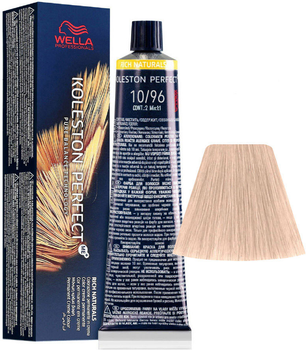 Стійка фарба для волосся Wella Koleston Perfect Me + Rich Naturals 10 - 96 Lightest Blonde Cendre Violet 60 мл (8005610654188)