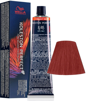 Стійка фарба для волосся Wella Koleston Perfect Me + Vibrant Reds 8 - 45 Light Blonde Red Mahogany 60 мл (8005610650043)