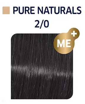 Стійка фарба для волосся Wella Koleston Perfect Me + Pure Naturals 2 - 0 Darkest Brown Natural 80 мл (4064666230924)