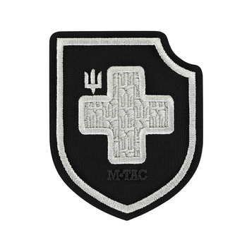 Хрест нашивка ЗСУ M-Tac Black (вишивка)