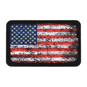 M-Tac нашивка прапор США вінтаж (80х50 мм) Black/GID