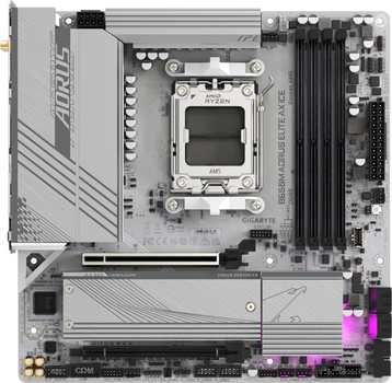 Материнська плата Gigabyte B650M Aorus Elite AX Ice (sAM5, AMD B650, PCI-Ex16)