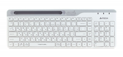 Клавіатура бездротова A4Tech FBK27C AS (White) Fstyler, (BT + 2.4 ГГц), з акумулятором, quiet key, колір білий