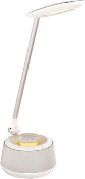 Настільна світлодіодна лампа з динаміком Bluetooth Lexibook BTL030 Lights and Sound Білий (3380743055633)