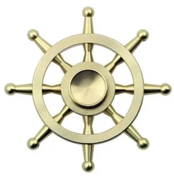 Спиннер Spinner металлический золотой Fidget Spinner Rudder Shape