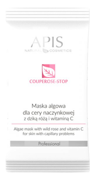 Maska algowa Apis Couperose-Stop dla cery naczynkowej z dziką różą i witaminą C 20 g (5901810005290)