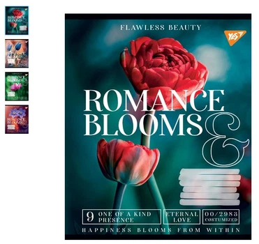 Тетрадь 36лист, клетка «Romance blooms», упаковка 15шт. 766415