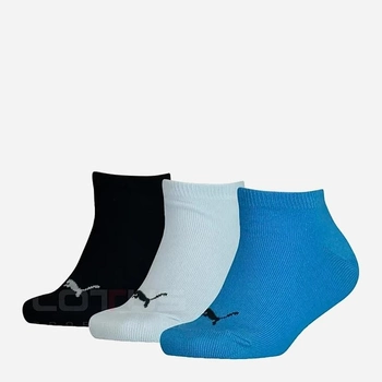 Набір дитячих шкарпеток 3 пари Puma Kids Invisible 3P 90737419 39-42 Чорний/Білий/Синий (8718824901350)