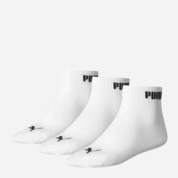 Набір дитячих шкарпеток 3 пари Puma Kids Quarter 3P 90737505 35-38 Білий (8718824618630)