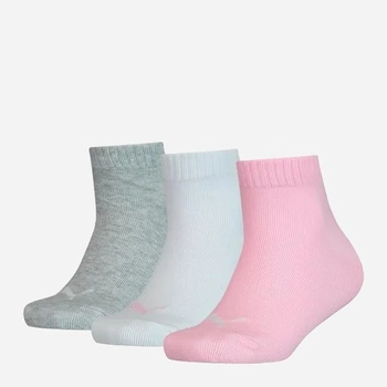 Набір дитячих шкарпеток 3 пари Puma Kids Quarter 3P 90737518 27-30 Сірий/Білий/Рожевий (8718824901572)