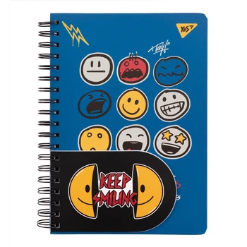Блокнот YES 2в1 В5+В7 80л.+20л. подв. спираль «Melt Smile» 151842