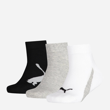 Набір дитячих шкарпеток 3 пари Puma Kids Bwt Quapter 3P 90796102 31-34 Чорний/Сірий/Білий (8720245032629)