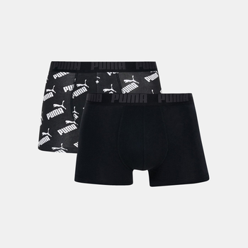 Komplet męskich majtek 2 sztuki Puma Men Aop Boxer 2P 93505401 XL Czarny (8720245044967)