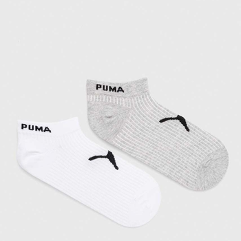 Набір жіночих шкарпеток 2 пари Puma Women Cat Logo Rib Sneaker 2p 93819201 39-42 Білий/Сірий (8720245489287)