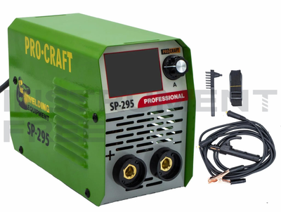 Инверторный сварочный аппарат ProCraft SP-295 NEW (дисплей, кабеля, маска-щиток)