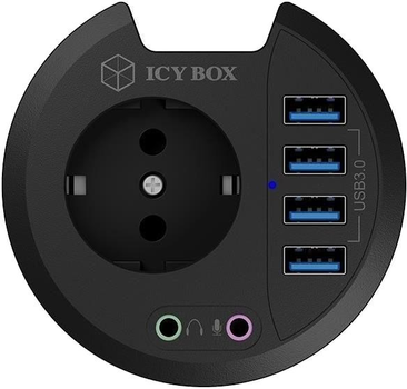 Подовжувач вбудований Icy Box IB-HUB1430 4-Port USB 3.0 Black