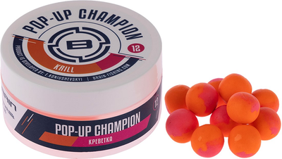 Бойли Brain Champion Pop-Up Krill (креветка) 12 мм 34 г (18588130)