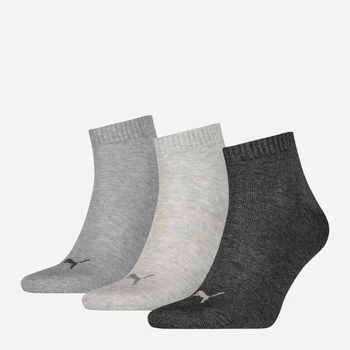 Набір чоловічих шкарпеток 3 пари Puma Unisex Quarter Plain 3p 90697820 43-46 Сірий (8718824385020)