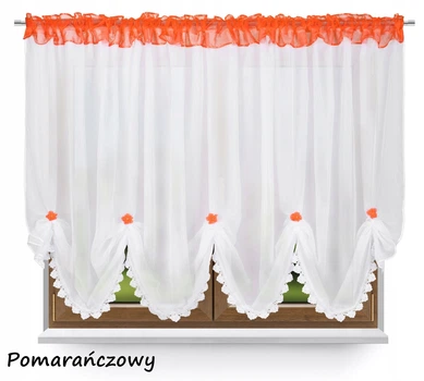 Штора-вуаль класична Verona Oklahoma 145 х 390 см (0645760372709O) помаранчевий