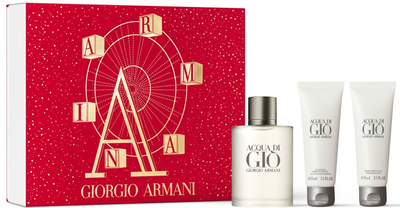 Набір для чоловіків Giorgio Armani Acqua di Gio Pour Homme Туалетна вода 100 мл + Гель для душу 75 мл + Бальзам після гоління 75 мл (3614273877572)