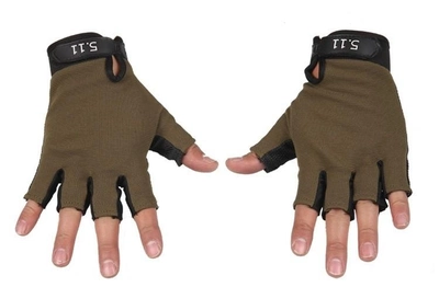 Тактичні рукавички 5.11 короткопалі коричневі XL